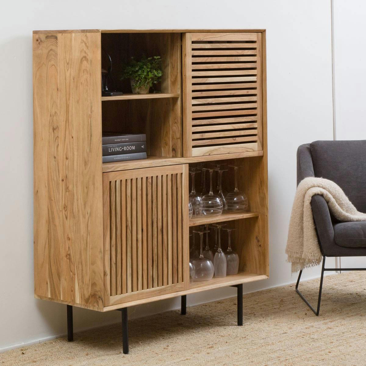 SALTA - Buffet en bois marron 110 cm