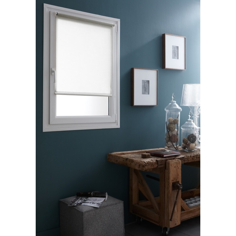 Store enrouleur tamisant Easy blanc 42 x 170 cm