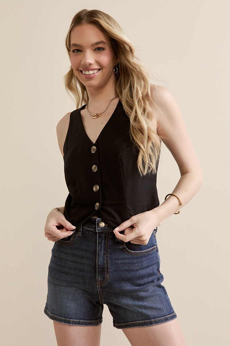 Lora Button Down Vest