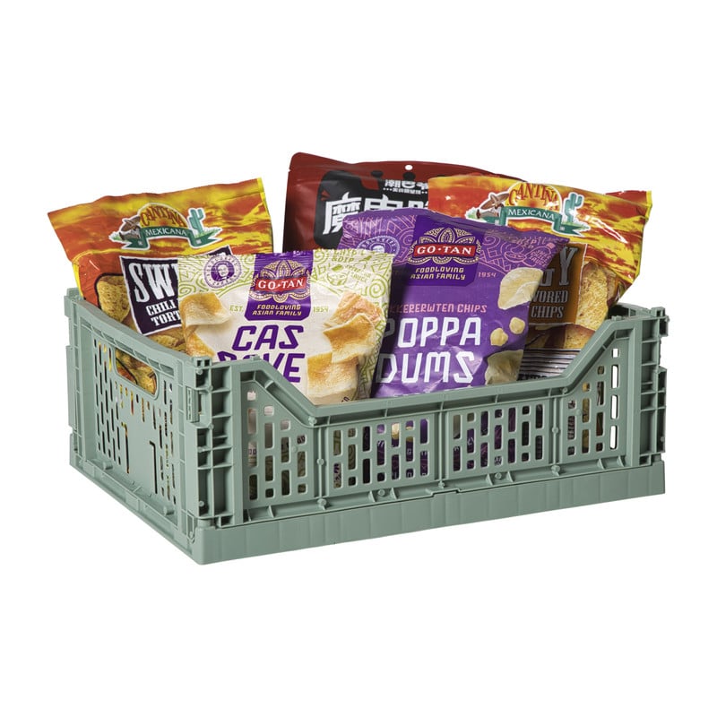 Vouwkrat groot - groen - 14.5x40x30 cm