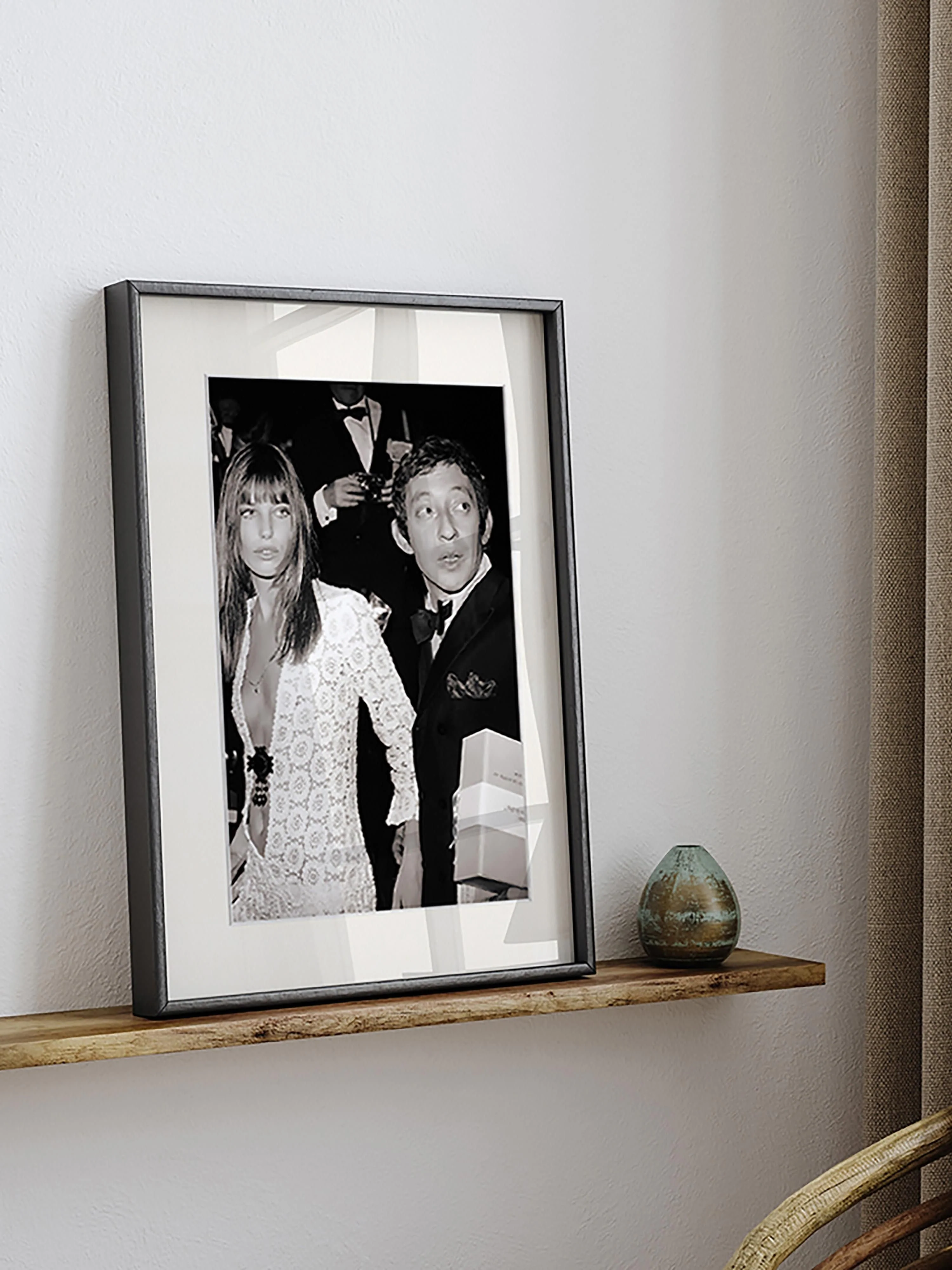 Gerahmte Fotografie Serge Gainsbourg & Jane Birkin