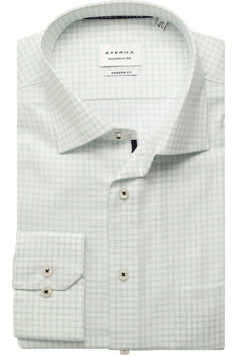 ETERNA Modern Fit Hemd hellgrün, Kariert