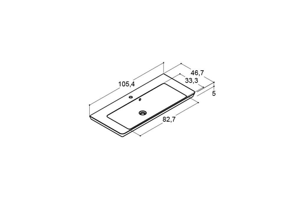 SERVANT SCANBAD MARBELLE 106X47CM HVIT