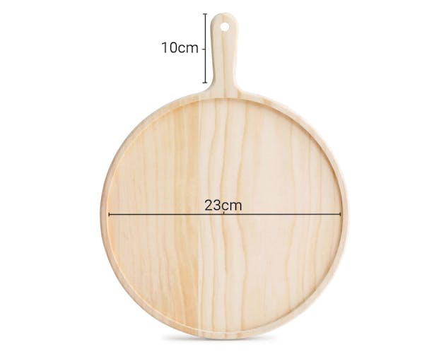 SOGA 2X 9 inch Round Premium Wooden Pine Food Serving Tray Charcuterie Board Paddle Home Decor