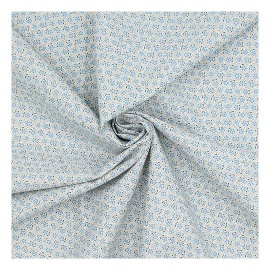 Blue Meadow Cotton Fabric?by the Metre