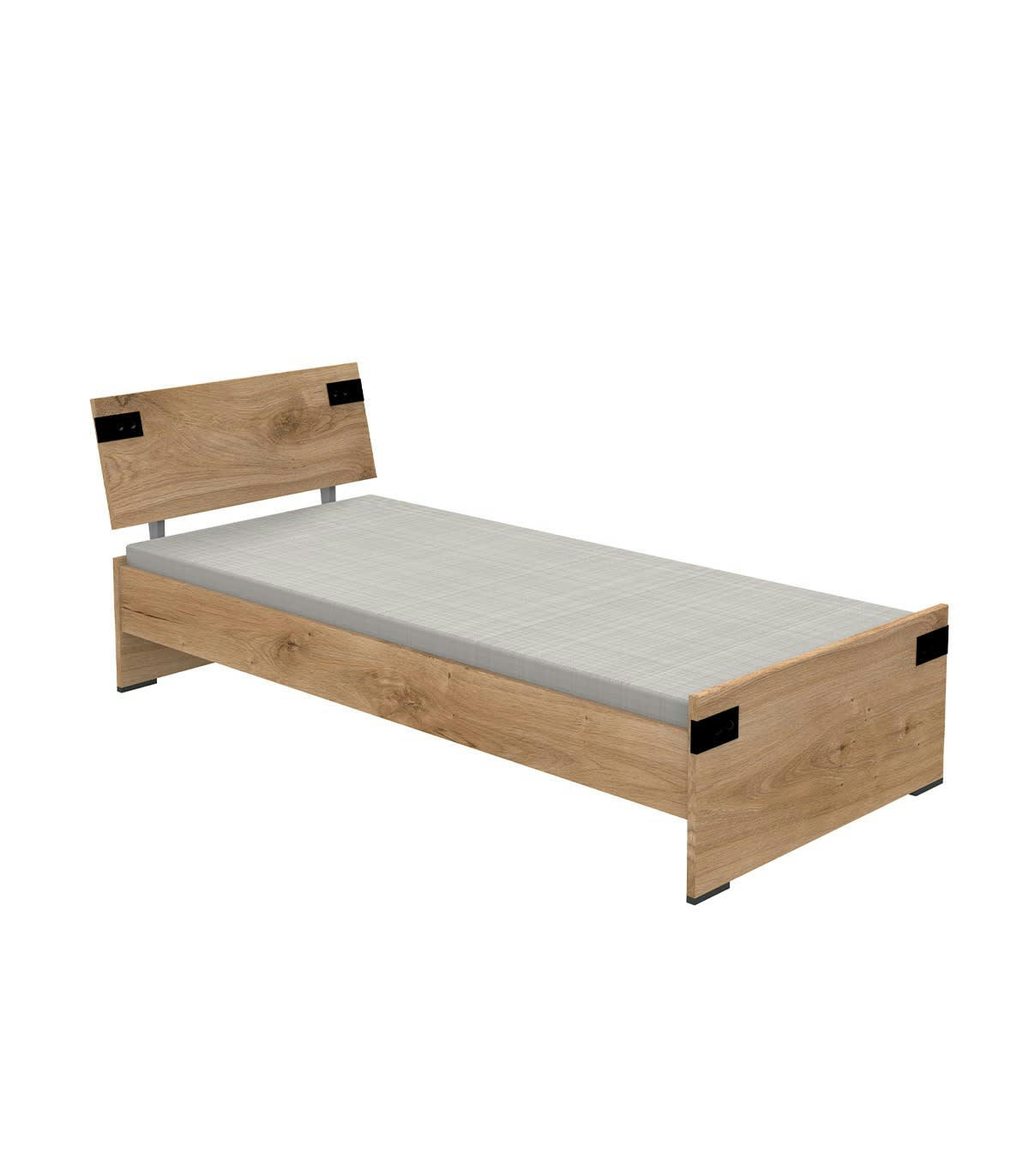 - Lit 90x200 avec lot de 2 tiroirs - L96 cm
