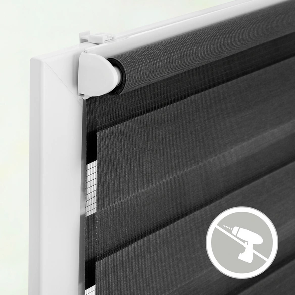 Duo-Rollo, ‎Klemmfix, B x L: 55 x 150 cm, Polyester, anthrazit