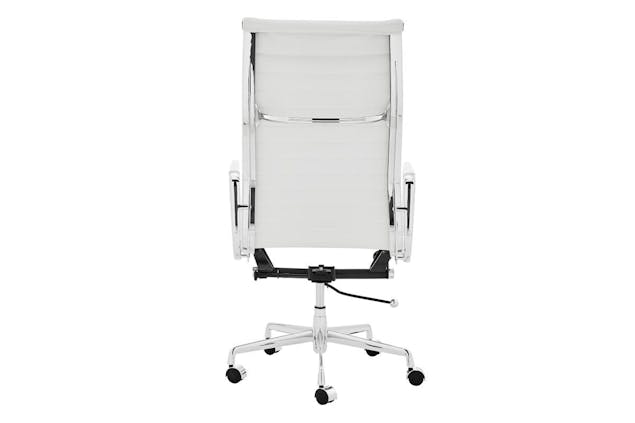 NNEKGE Replica Eames Group Standard High Back Office Chair (White Leather)