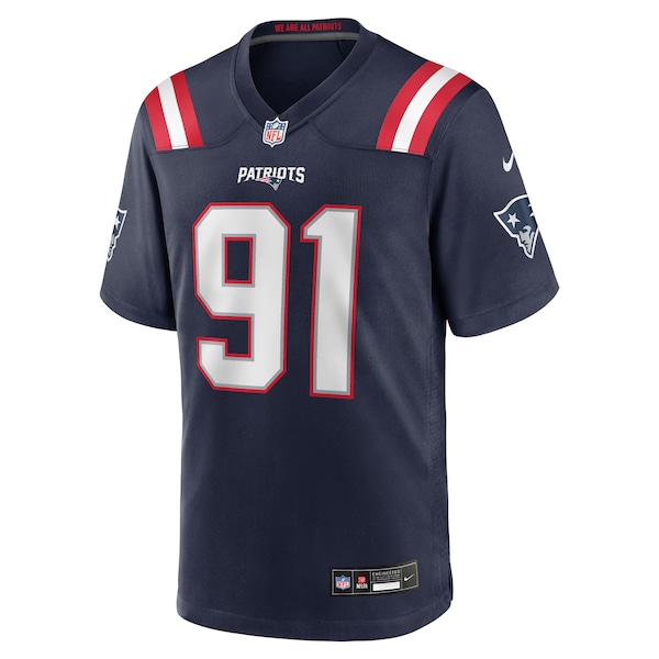 Elijah Ponder New England Patriots Nike Team Game Jersey -  Navy