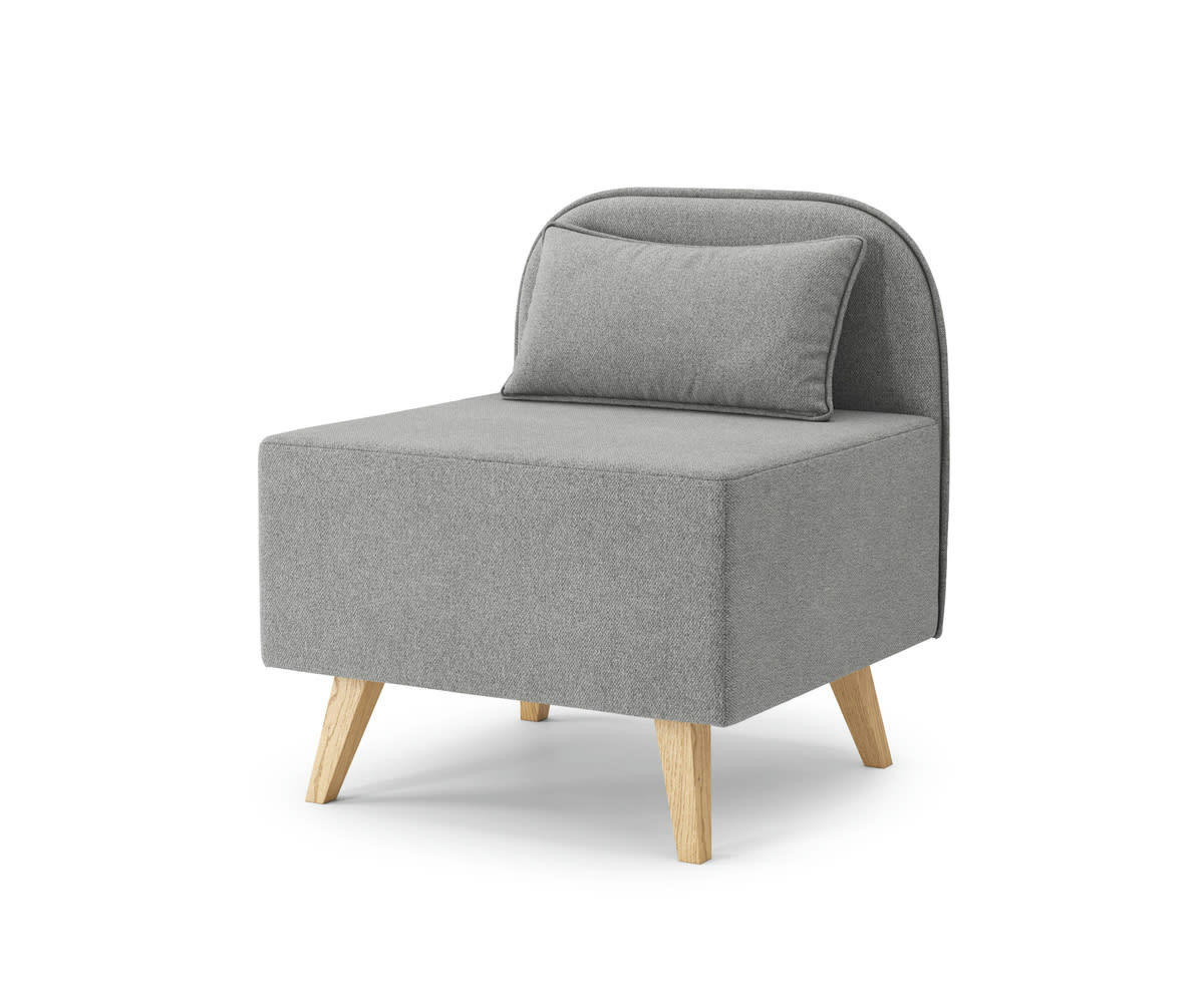 SARAH - Fauteuil  en tissu gris