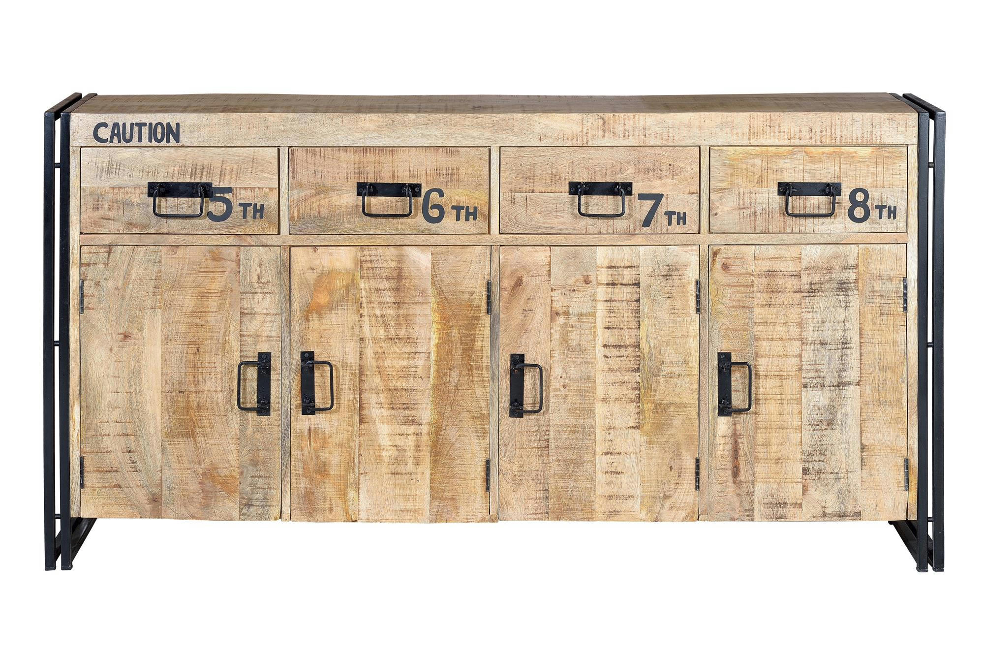 - Buffet en bois de manguier couleur naturelle