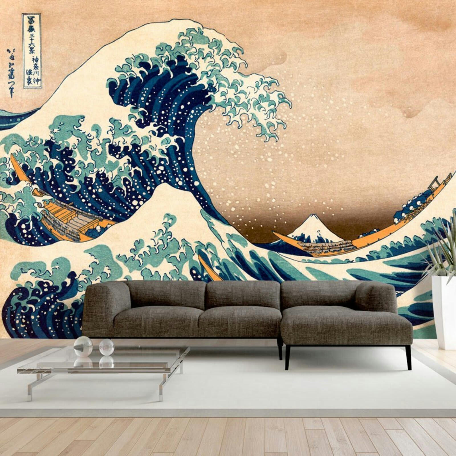 - Papier peint hokusai la grande vague au large de kanagawa 200 x 140 cm