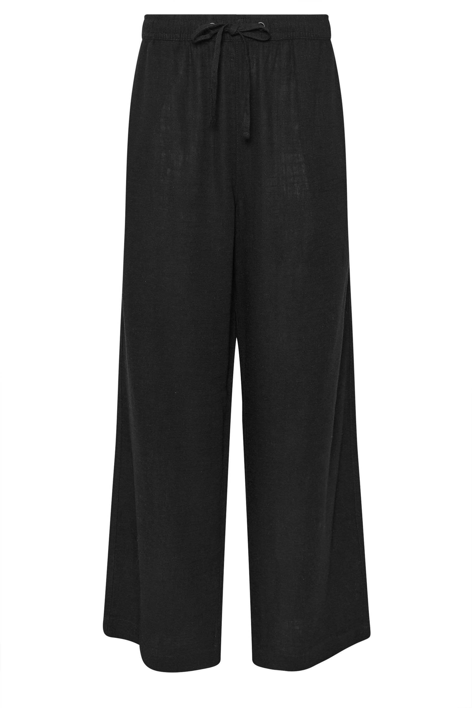 M&Co Drawstring Wide Leg Linen Trousers