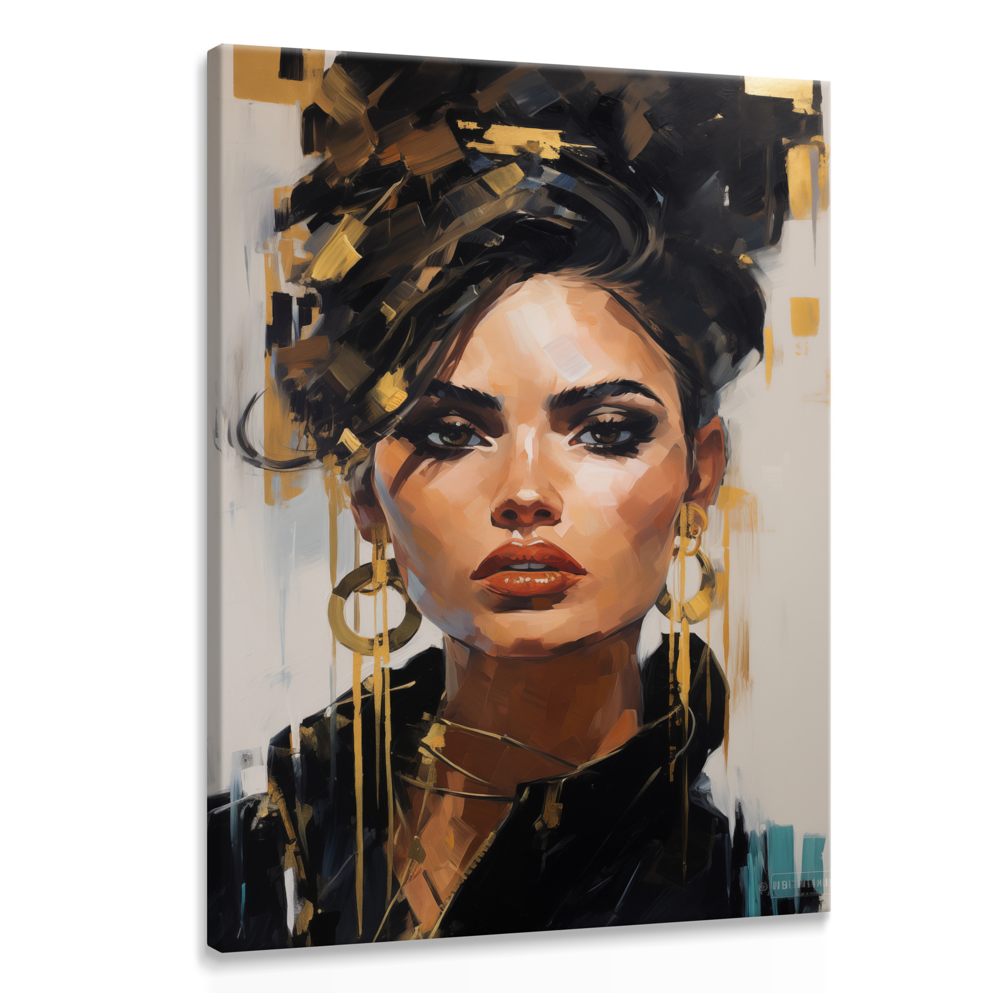 Obraz Złoty Portret Kobiety 20x30cm