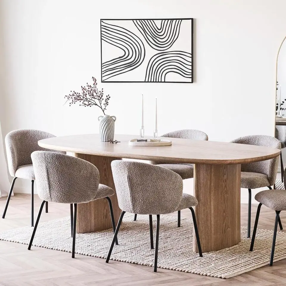 Eettafel Naturel - Deens Ovaal - 210x110x75cm - Serra