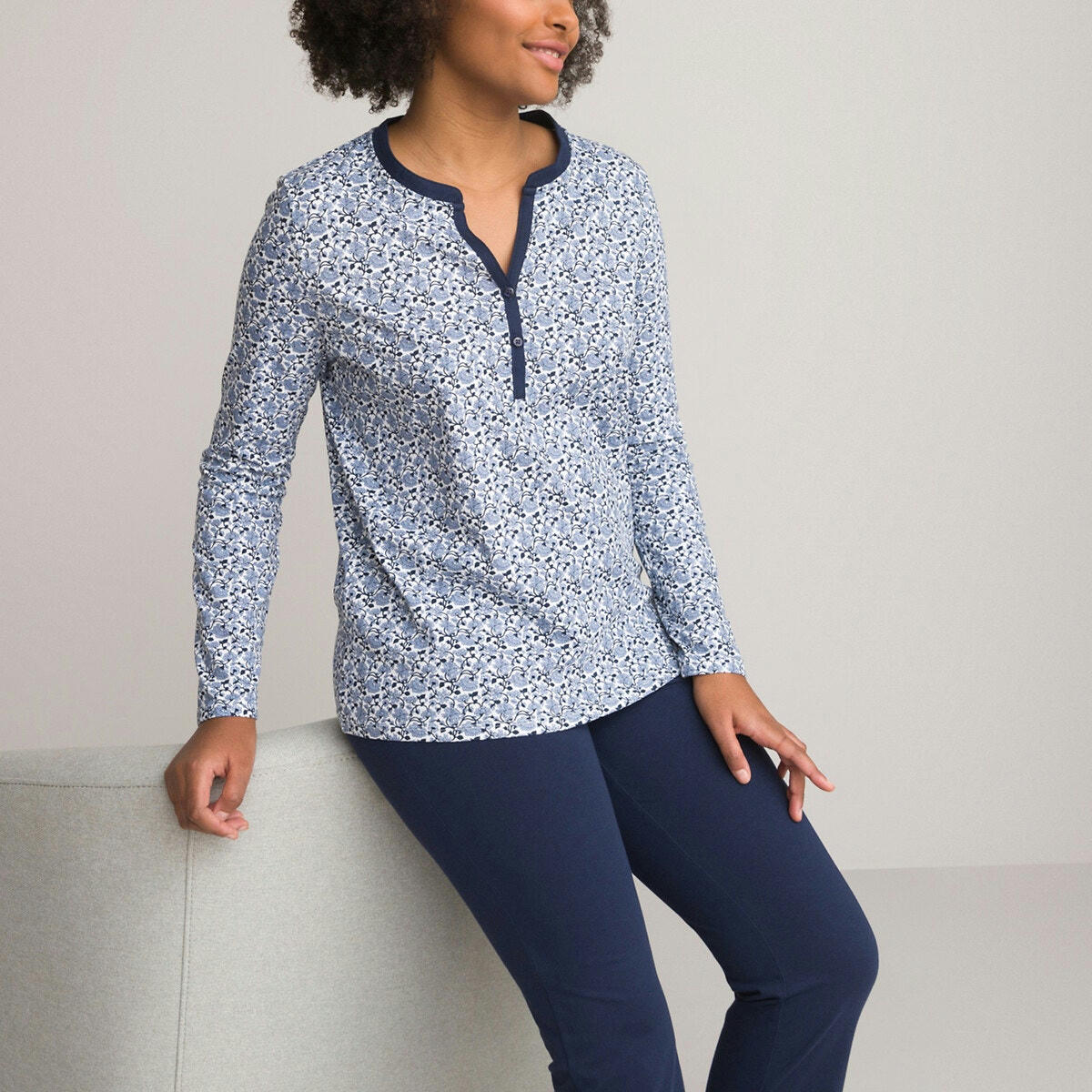 Pyjama imprimé, pur coton