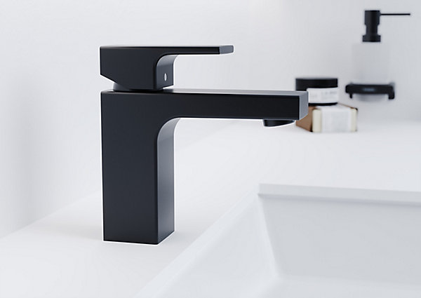 Mitigeur de lavabo noir mat Hansgrohe Vernis Shape 100