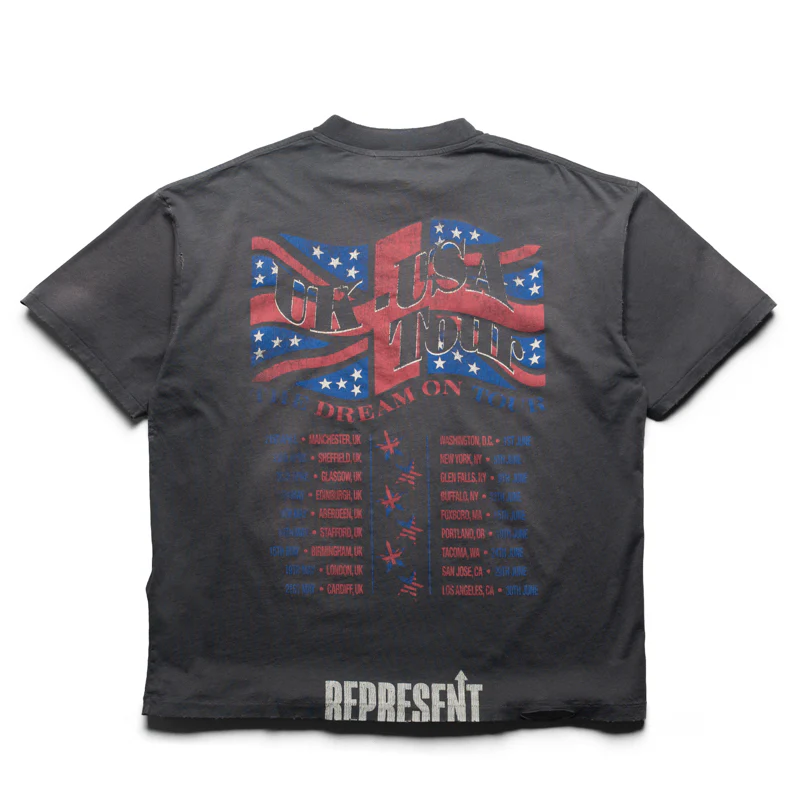 Represent Dream On Tour Tee - Sun Fade Grey