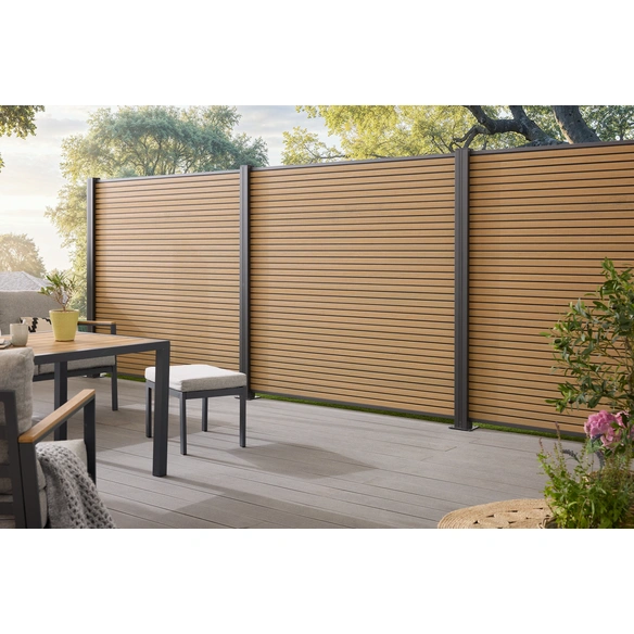 Steckzaunbohlen »Turino«, BxH: 179 x 90 cm, 6er-Set, Rhombusoptik Eiche