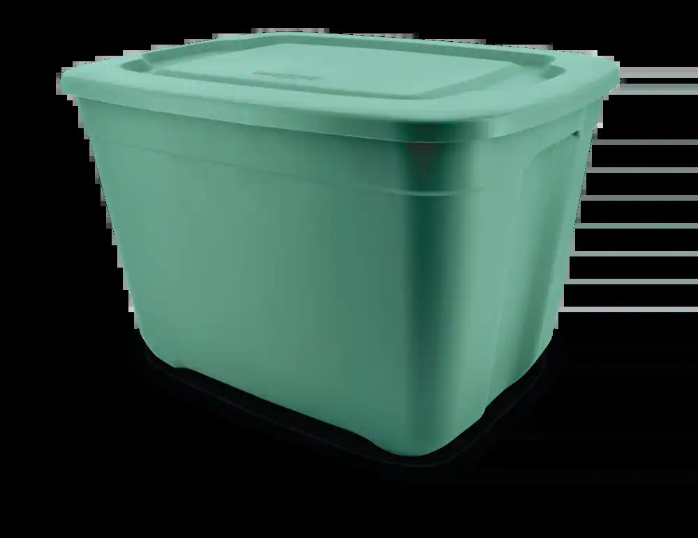 type A Restore Stackable Storage Box with Lid, 68-L, Green