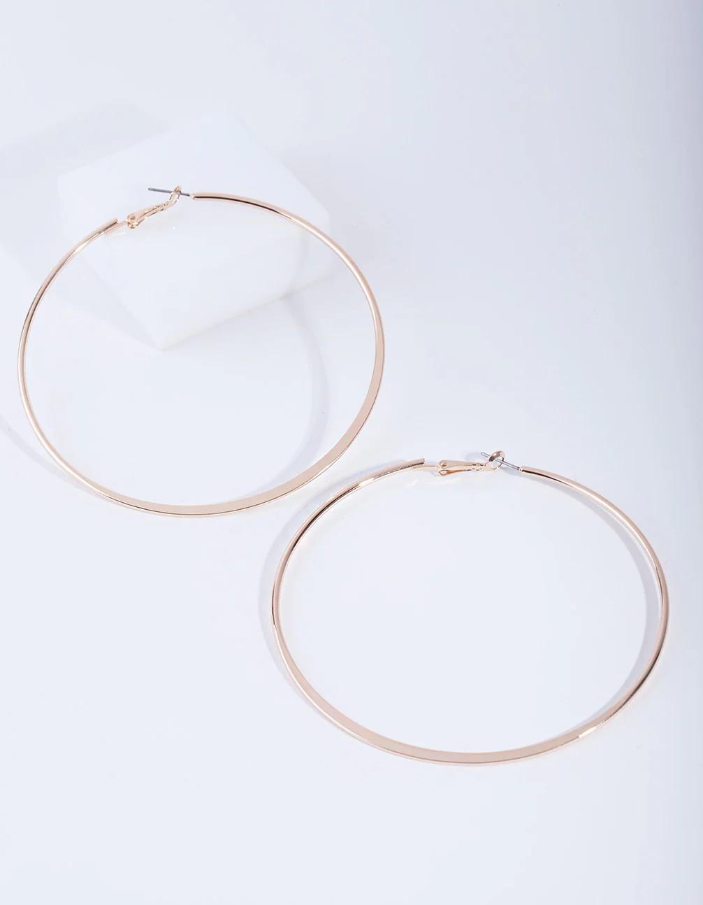 Gold Flat Edge Hoop 9cm Earring Pack