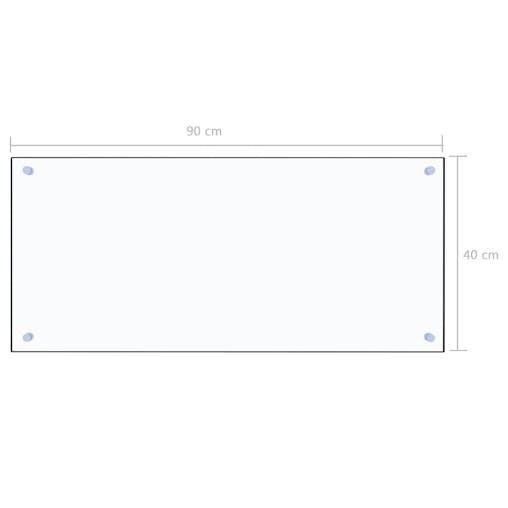 NNEVL Kitchen Backsplash Transparent 90x40 cm Tempered Glass