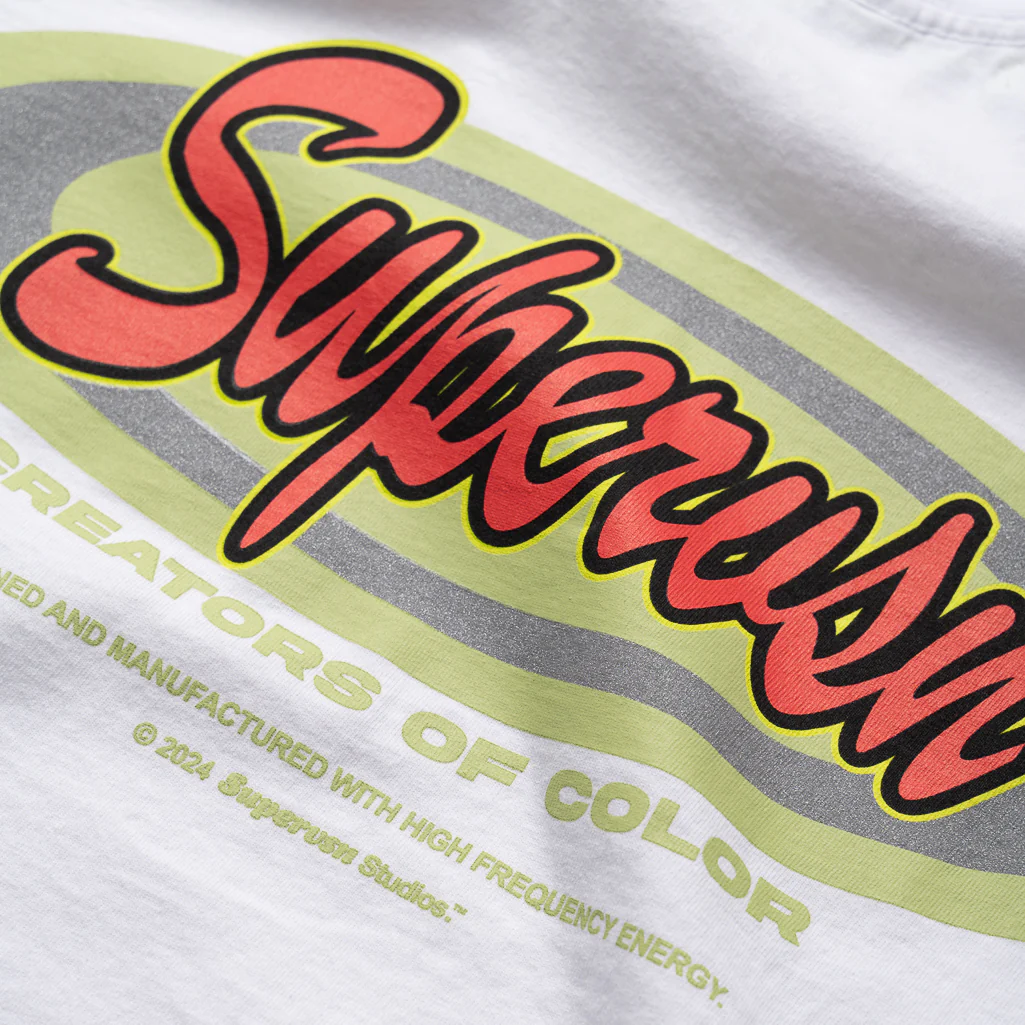 Supervsn Spot Sticker Tee - White