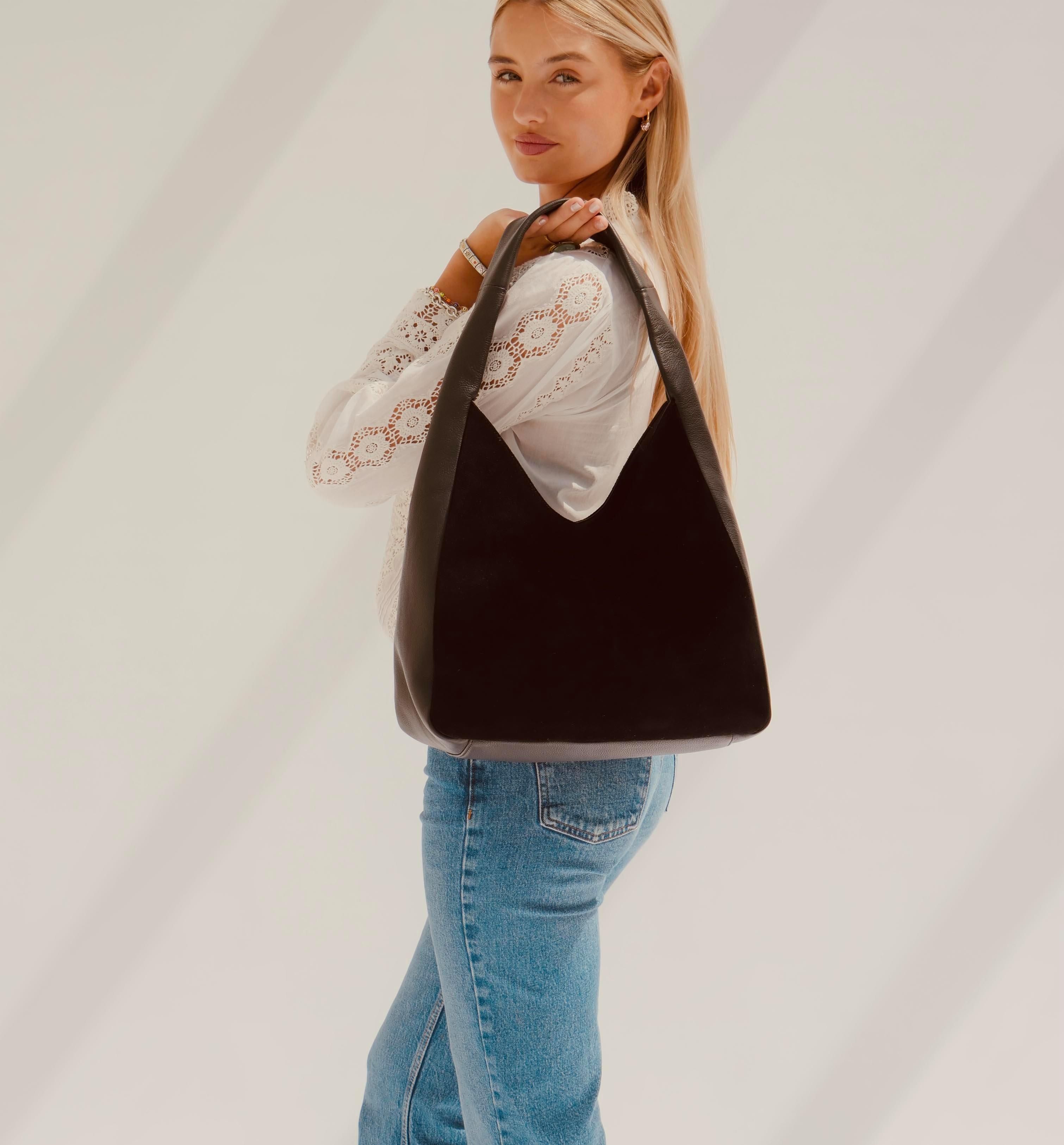 Apatchy London The Henry Leather and Suede Hobo