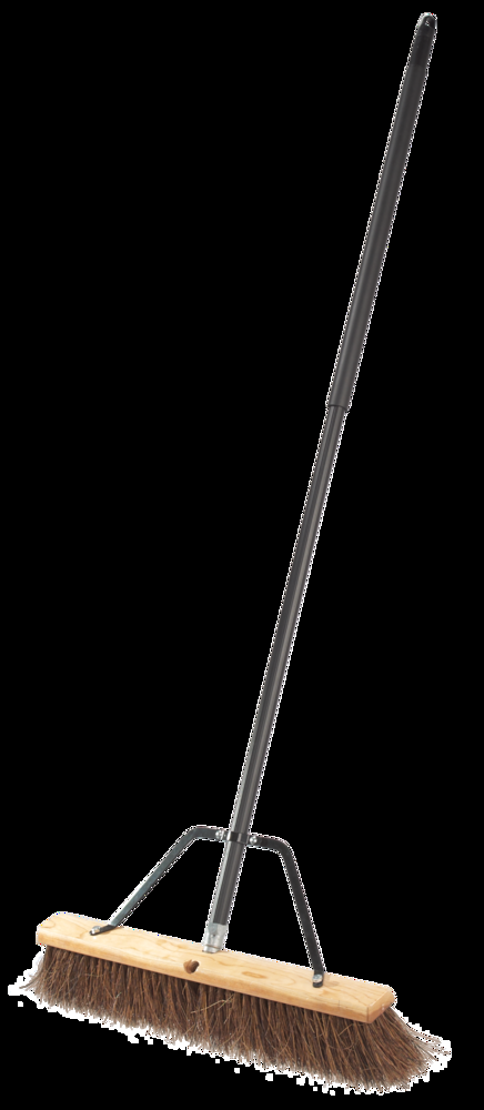 Mastercraft Rough-Surface Push Broom with Steel Handle, 24-in