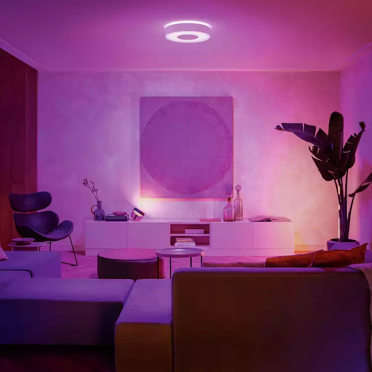 Philips Infuse Metal LED Flush to Ceiling Light - White