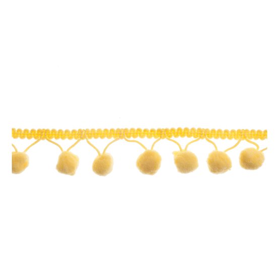 Yellow 20mm Pom Pom Trim by the Metre