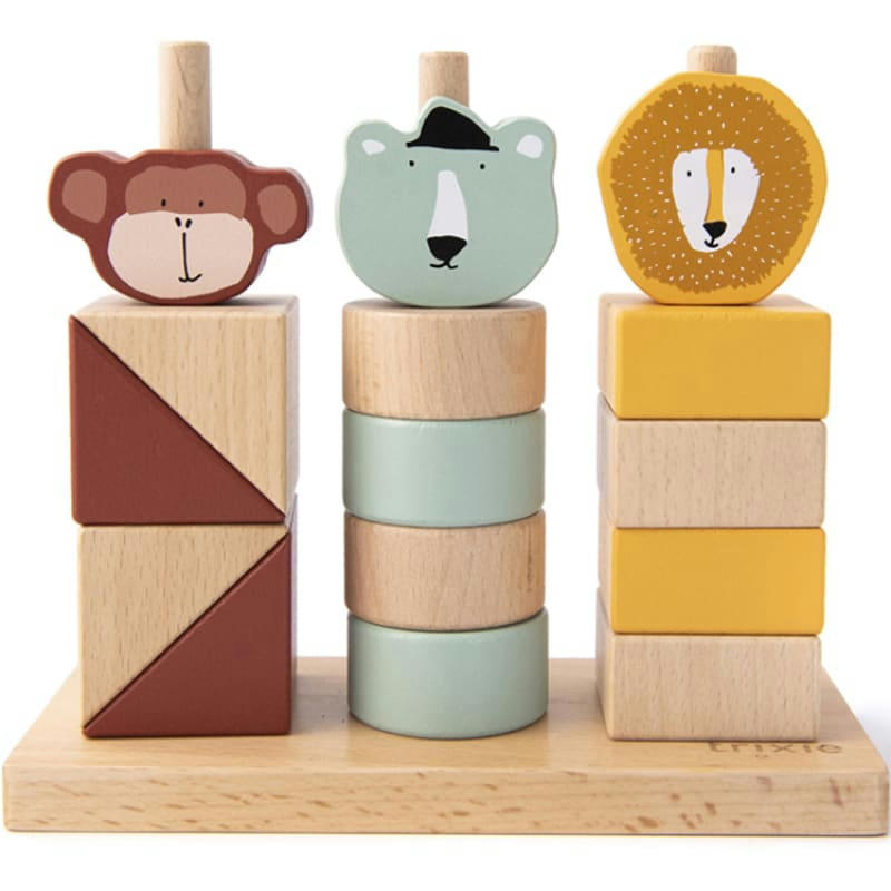 - Blocs à empiler en bois Animaux