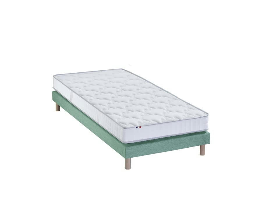 ENSEMBLE ORIGINEL - Ensemble matelas 100% latex5 zones sommier vert 90x200