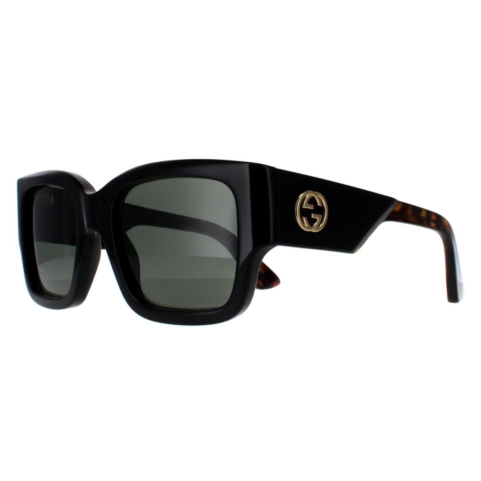 Gucci Square Black with Havana Grey GG1663S