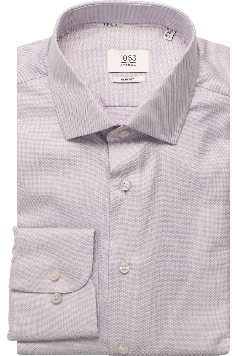 ETERNA 1863 Slim Fit Hemd flieder, Strukturiert