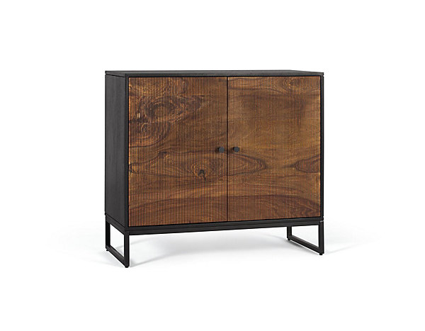 Console en bois palissandre et manguier avec métal