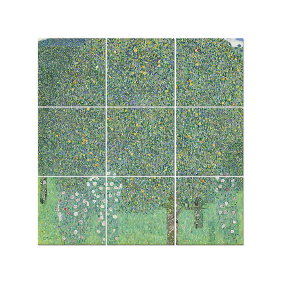 - Tableau Rosiers Sous Les Arbres - Gustav Klimt 150x150cm