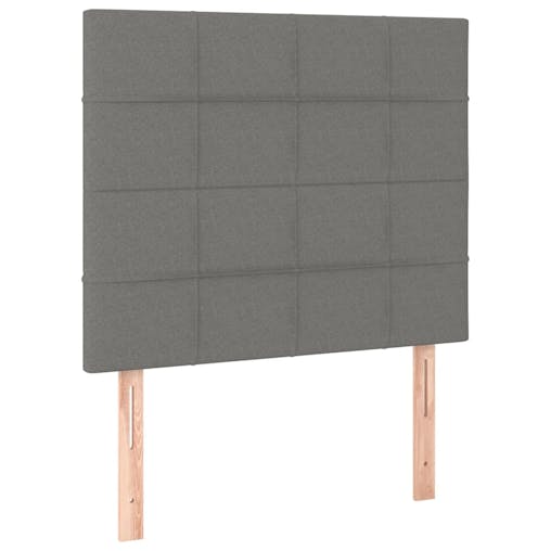 NNEVL Headboards 2 pcs Dark Grey 80x5x78/88 cm Fabric