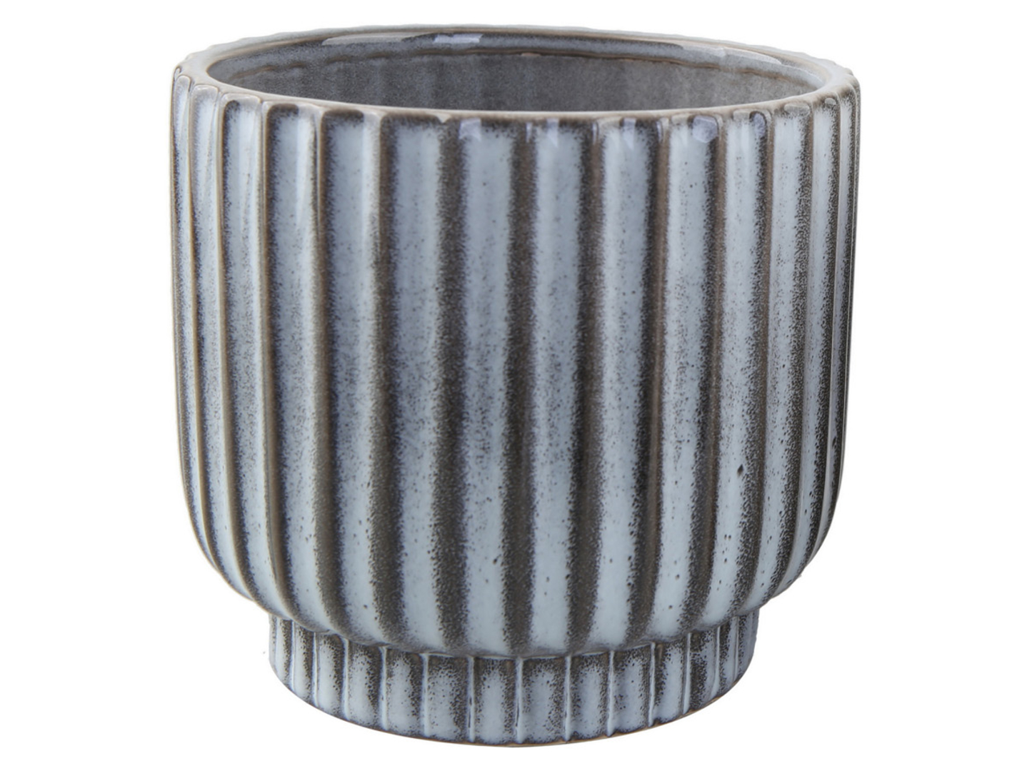 Osłonka ceramiczna na doniczkę Pillar 17,5 cm szara