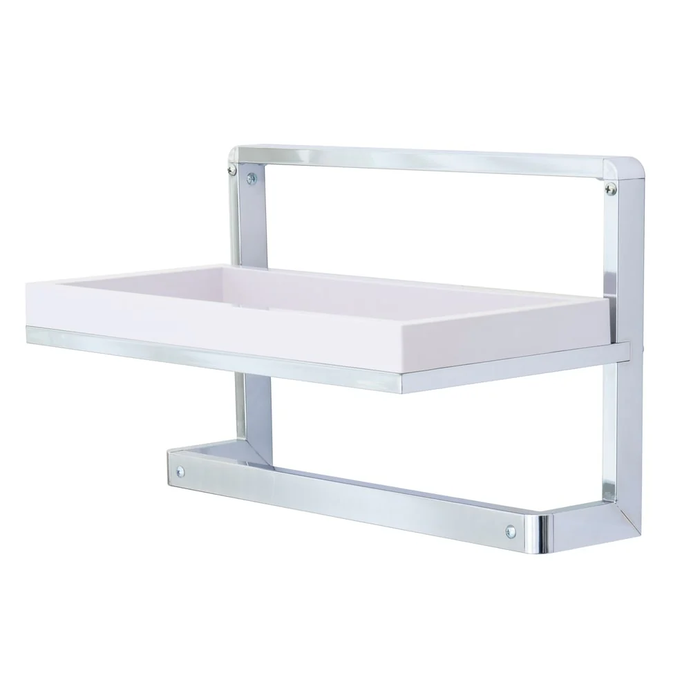 Danya B. Wall Mount Towel Rack and Shelf