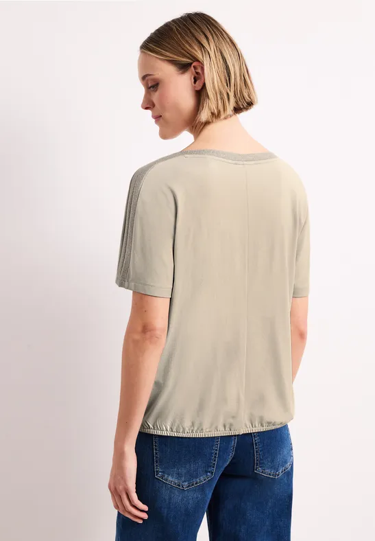 Dropped Shoulder Shirt mit Glitzer