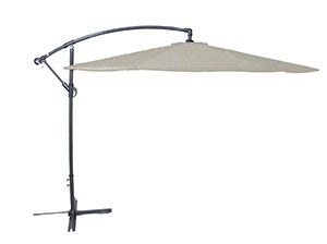 Lesli Living push-up parasol Gemini - grijs - Ø300cm
