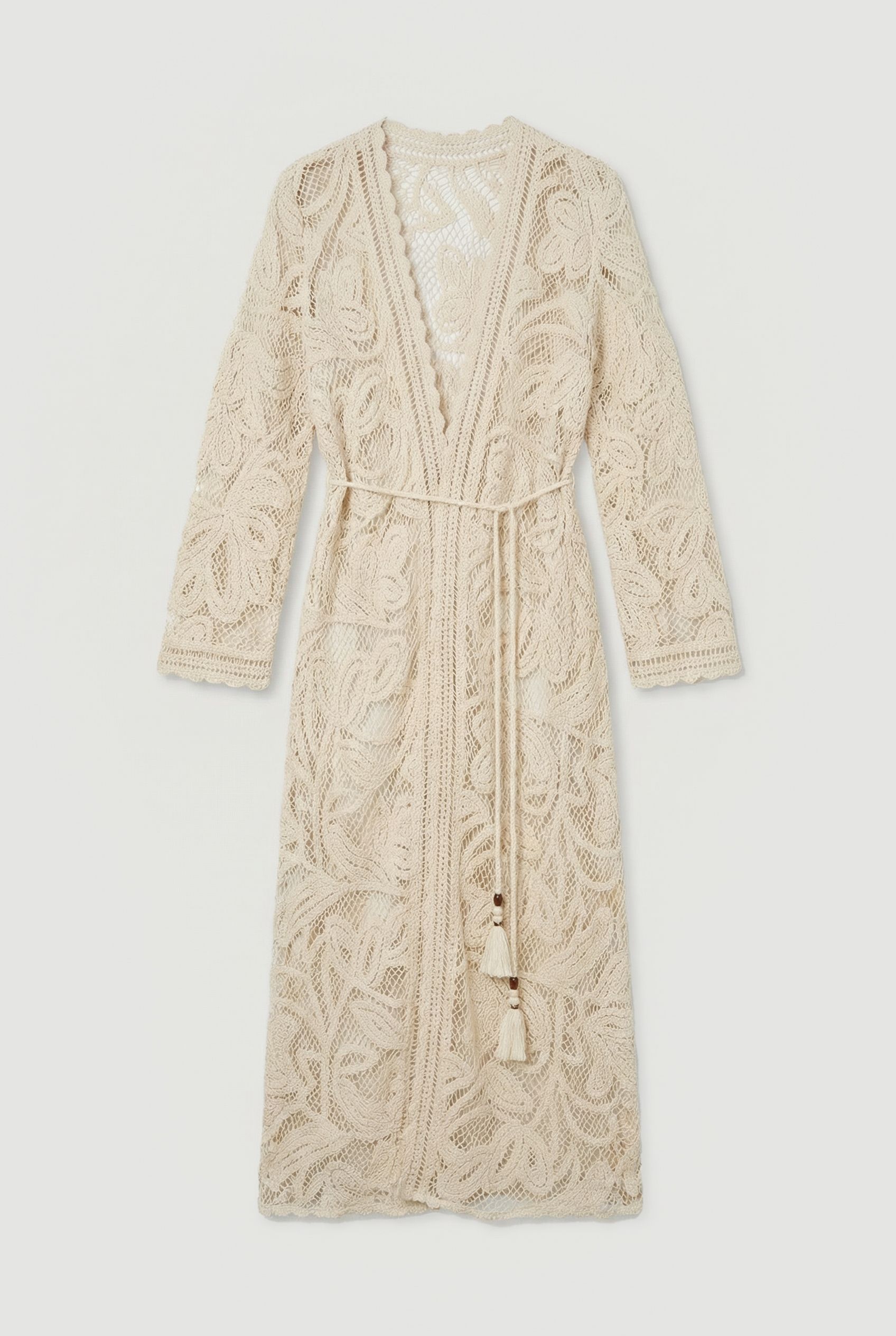 KarenMillen Floral Crotchet Woven Beach Kimono