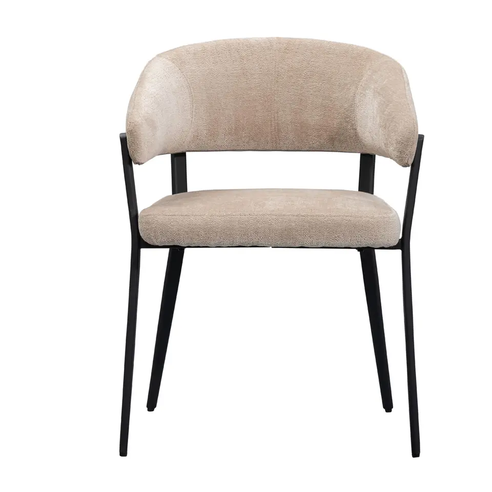 Eetkamerstoel Liv - stof - caramel