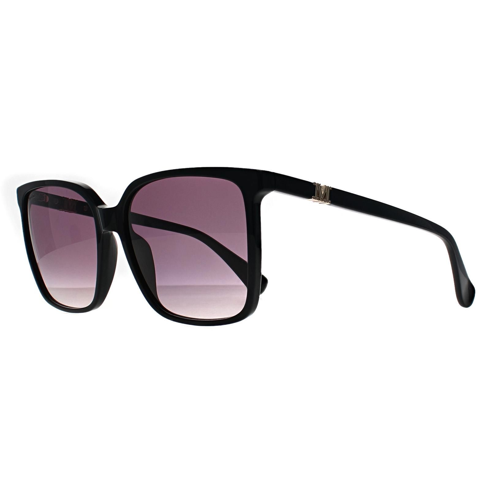 Max Mara Square Shiny Black Smoke Grey Gradient MM0046 Emme11