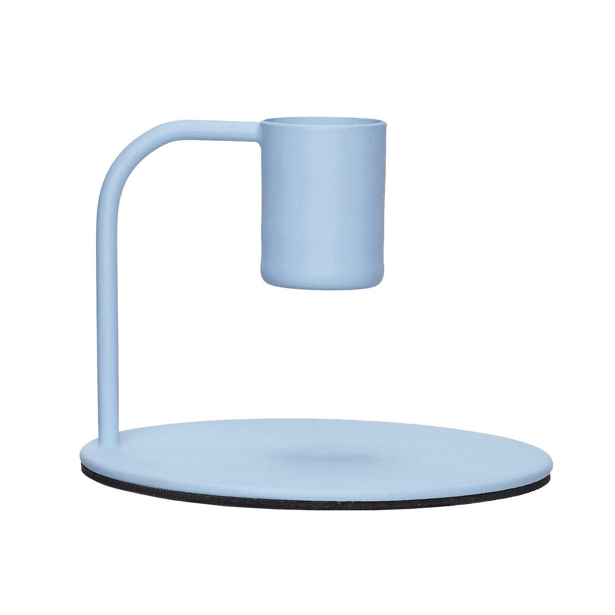 CURVE - Bougeoir en métal bleu H7