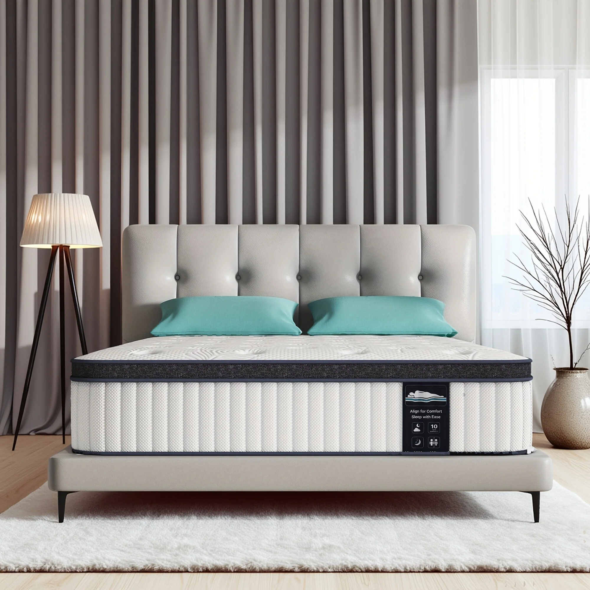 Serweet 8-Inch Luxury Hybrid Memory Foam Mattress,For kid's Room,Children's Bed