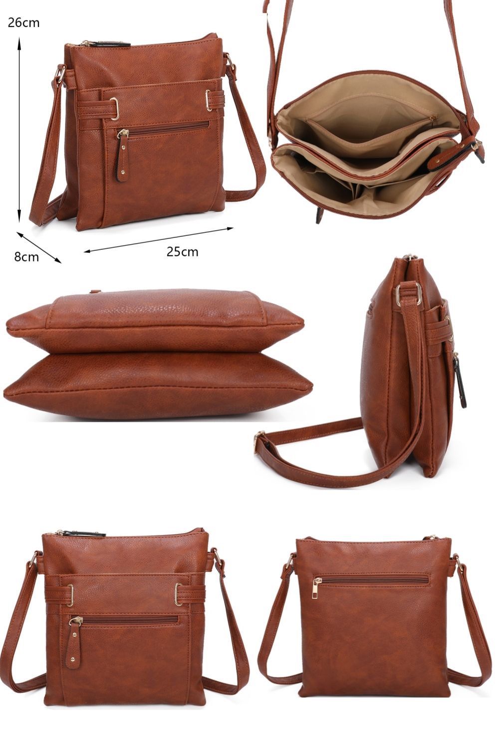 Fontanella Fashion Marquetta PU Leather Crossbody Bag