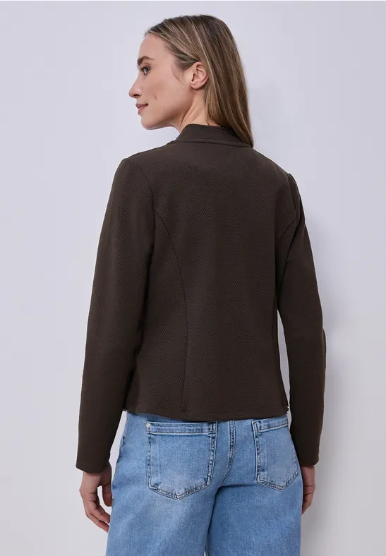 Blazer aus Jersey mit Struktur