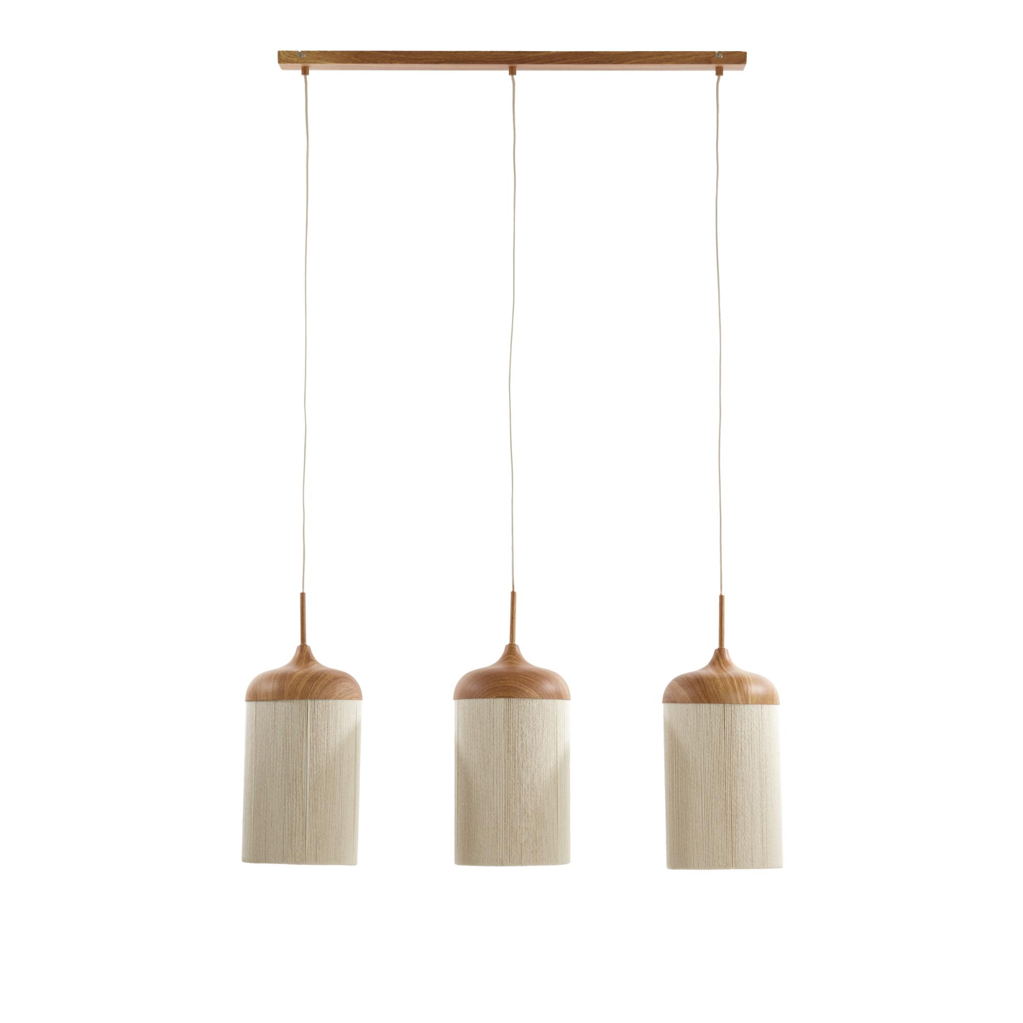 Light & Living Hanglamp Dania - Naturel Crème - 90x22x32cm - 3L